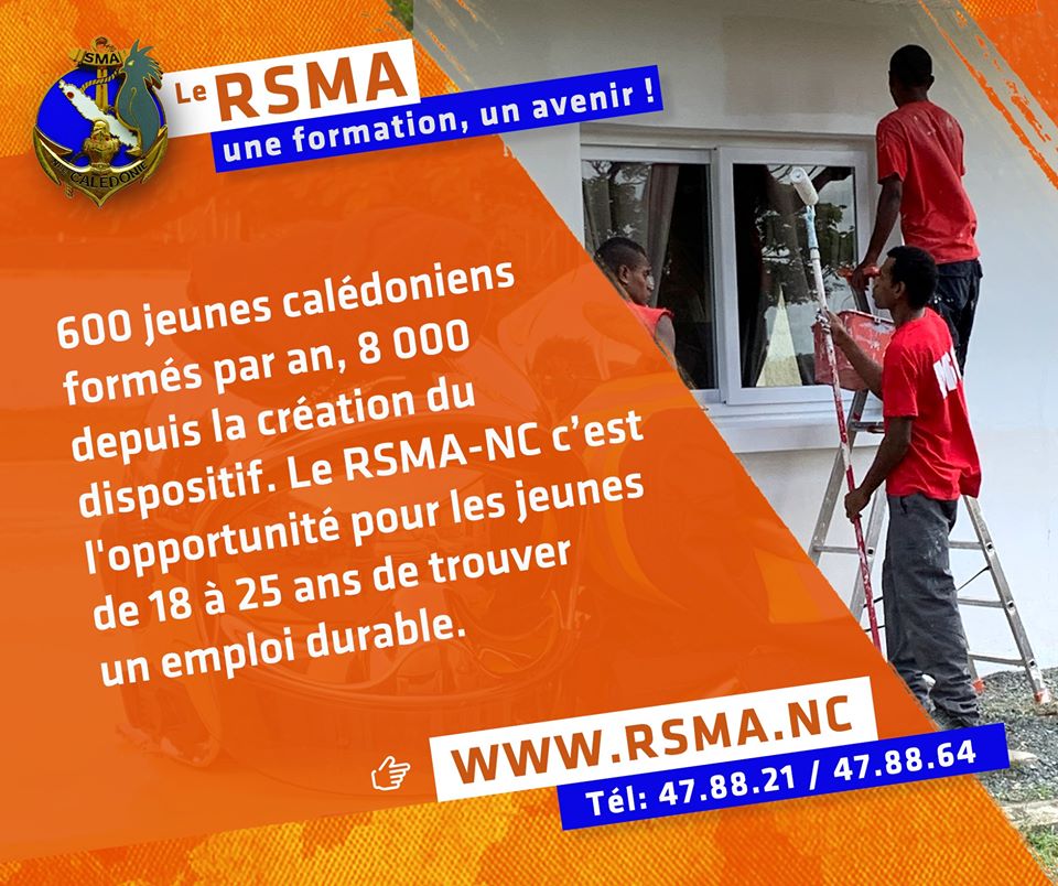 Le RSMA Nouvelle Calédonie forme 600 jeunes par an, et 8000 jeunes formés depuis la création du RSMA Nouvelle Calédonie.